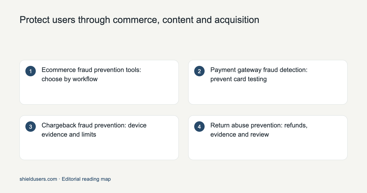 Reading map for Protect users through commerce, content and acquisition
